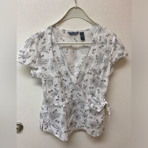 HILLARD & HANSON Tie Wrap Blouse (L)